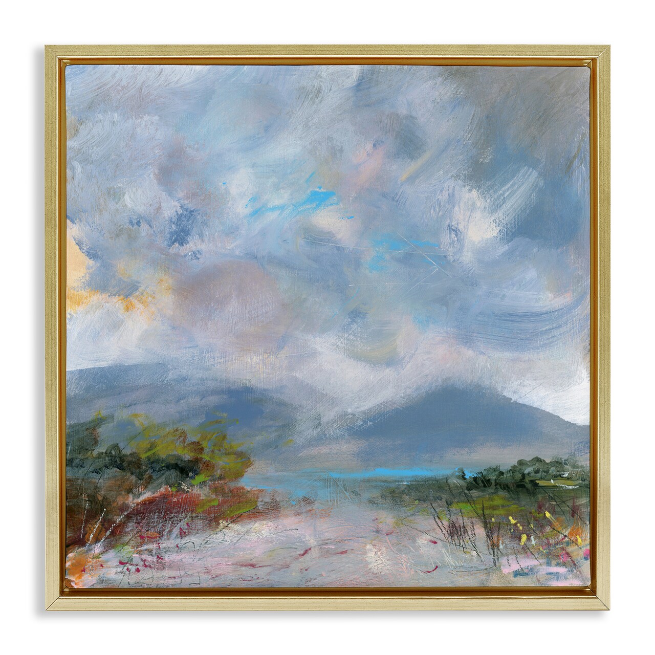 Stupell Industries Expressive Mountain Mists Floating Frame, design by Leslie Birch